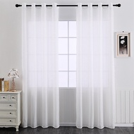 GYV1064 Gyrohome  Panliang Vertical Stripe 1PC Voile Curtain Ring Hook Rod “Customisable”Home Bedroom Tulle Sheer Window