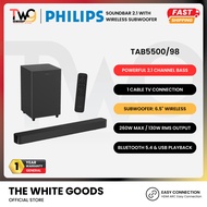 [NEW 2026] Philips Soundbar 2.1 Wireless Subwoofer HDMI ARC Bluetooth 5.4 DTS Virtual:X | TAB5500 / 