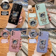 Casing Samsung Galaxy A52 Case Samsung S24 Ultra Case Samsung A32 Case Samsung A15 Case Samsung A05 Case Samsung A05S Case Samsung S24 Plus Case Samsung Note 8 Case Samsung A52S Case Silicone Liquid Quicksand Astronaut Bracket Stand Soft Cover Phone Case