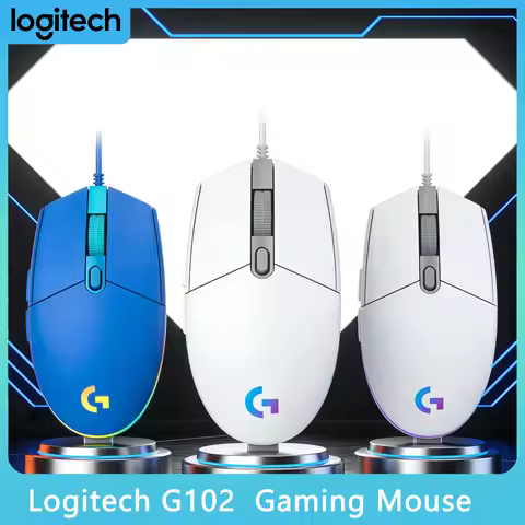 Logitech G102 6 Programmable Keys Mouse RGB Lightsync Comfort Grip Gaming