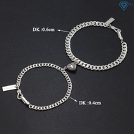 Vòng tay cặp đôi tình yêu nam châm ghép hình trái tim khắc tên - Quà lưu niệm tình yêu đẹp LTD0021 -