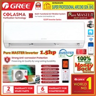 Gree 1.5hp Inverter Air Conditioner GWC12AGCXB-K6DNA2C/I ((Wifi Smart Control)) Pure Master Series R32 Premium Inverter