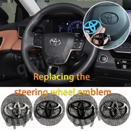 1PCS Car Sticker Steering Wheel Emblem Logo Carbon For Toyota steering stereng vios Avanza camry cal