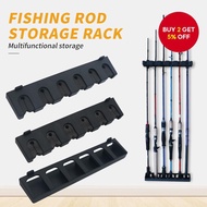 EVA Foam Wall Mount Rack for Spinning/Casting Poles, Holds 6-8 Rods, Vertical Storage Bracket