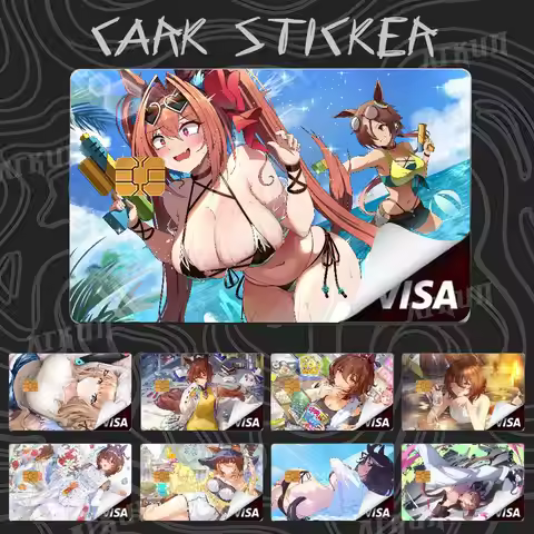 Popular Cool Uma Musume Pretty Derby Gaming Card Stickers Protection Skin Creative Credit Debit Card