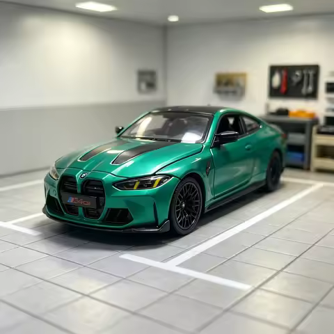 rastar 1: 24 simulation BMW M4 CS alloy sedan model ornament gift, doors and hood can be opened for 