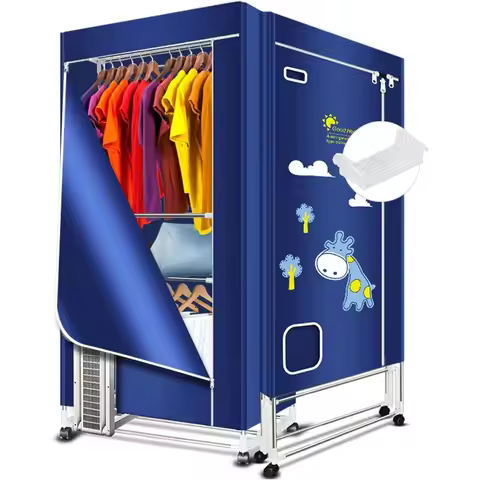 Portable Clothes Dryer, 110V 1600W Clothes Dryer, 67Inch 3 Tier Foldable Clothes Dryers Rack, Energy