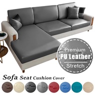 Waterproof PU Leather Sofa Seat Cushion Cover Elastic Chair Couch Slipcover Sofa Cover Sarung Kusyen Furniture Cover