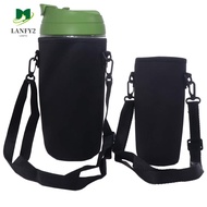 ALANFY Sport Cup Covers Bag, Black Neoprene Water Bottle Cover Bag, Holder Pouch Portable 18/36/64oz