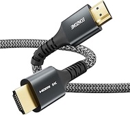 EONZONE 8K HDMI Cable 2.1 Ultra HD High Speed 48Gpbs 8K60 4K120 144Hz eARC HDR10 HDCP 2.2&amp;2.3 Compatible for Xbox One X PS4 PS5 Roku Apple TV Switch Sony (1m/3.3ft-3 Packs, Black)