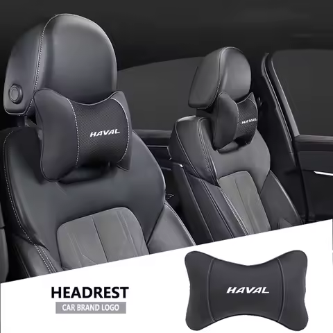 1Pcs Car Seat Headrest Auto Logo Neck Pillow For Great Wall Haval H1 H2S M6 H3 H4 H5 H6 H7 H8 F5 F7X