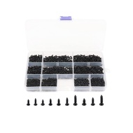 LBY 1000pcs M1.4 M1.7 M2 M2.3 Skru Kepala Bulat Berulir Sendiri, Kit Pelbagai Jenis, Skru Logam Lemb