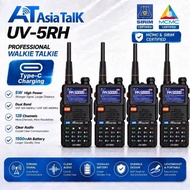 SIRIM MCMC  APPROVED ASIA TALK UV-5RH Type-C Walkie Talkie VHF/UHF Dual Band Two Way Radio baofeng u