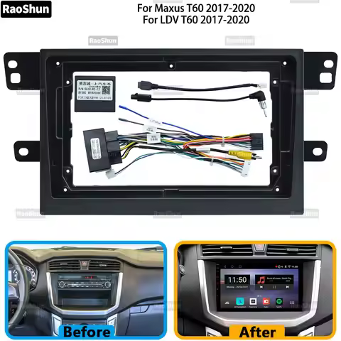 Car Android Radio Stereo Player Frame Fascia For Maxus T60 LDV T60 2017-2020 9 Inch Panel 16PIN Powe