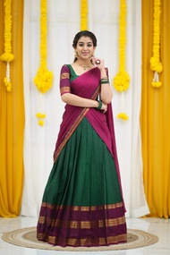 [PRE ORDER : 10 DAYS] South Indian Kanjivaram Silk Lehenga Choli Set | Traditional Zari Weaving Fest