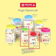 [RANDOM COLOR] LION STAR Hugo Square Jar S 3L/4L 200/201 Cracker Jar Cake Jar Food Jar