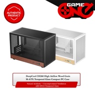 DeepCool CH260 High Airflow Wood Grain M-ATX Tempered Glass Compact PC Case