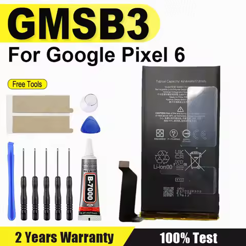 New GMSB3 4614mAh Phone Battery For Google Pixel 6 Pixel6 Cellphone Battery Replacement Batteries Ba