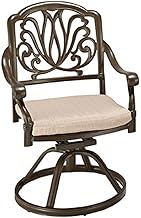 Homestyles Capri Outdoor Swivel Rocking Chair, 25.5Lx24.5Dx36.25H, Taupe