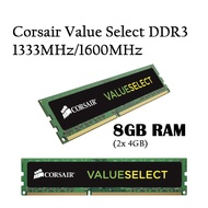 🔥SWAP🔥 (USED) CORSAIR VALUE SELECT 8GB RAM (2x4GB) DDR3 1600MHz CL11 DIMM (CMV4GX3M1A1600C11)