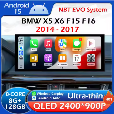 Car Video Multimedia Player for BMW X5 X6 F15 F16 2014 - 2017 Carplay Android 15 DSP Stereo WIFI Coo