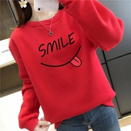 [AMYGO] Sweatshirts Women Oversized  Sweatshirt Woman Oversized Plus Size Lengan Panjang Muslimah Baju Perempuan Crop Top Korean Style