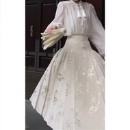 New Chinese Style Shirt & Skirt Set - Elegant Design Inspired by Brave Mountains and Rivers 9.3