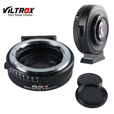 Viltrox M43 Lens Adapter Focal Reducer Speed Booster Turbo Aperture 0.71x For Nikon Lens To M4/3 Cam