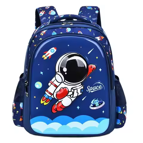 Children's Shoulder Bag Cartoon 3D Stereoscopic Astronaut Schoolbag Waterproof Kid Backpack Little B