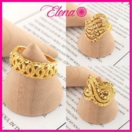Elena Emas Korea Emas Sadur Cincin Dewasa ER502/ER503/ER504