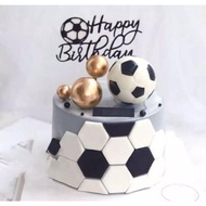 Football topper decoration 6cm squeeze ball soccer /  足球蛋糕装饰 / hiasan bola sepak kek