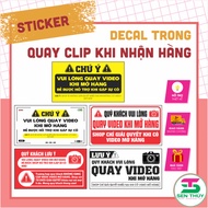 Sticker Record Clip When Delivery – Online Delivery Warning Sticker – 9x5cm
