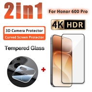2 IN 1 Tempered Glass Honor 600 Pro Film for Honor 600/600e Honor 600 Lite 3D Camera Lens Film & Scr