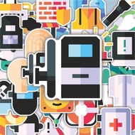 HP 100PCS Cute Job Safety Stickers Aesthetic Stickers Waterproof Stickers Adhesive Stickers Waterpro