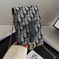 ❤️BAELE Women's Sling Bag Handphone Bag Embroidery Denim New fashion shoulder mobile phone bag Mini Bag