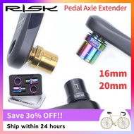 RISK Bicycle Titanium Ti Alloy Bike Pedal 1 Pair 16mm/20mm Bicycle Pedal Axle Extenders Bolts Spacers For MTB Road Bike Pedals