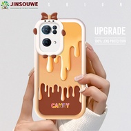 Jinsouwe Phone Case Casing OPPO Reno7 Pro 5G Case For Girls Cartoon Delicious Dessert Lens Case Soft Back Cover