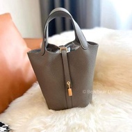 Hermes Picotin 18 8F Etain Ghw 錫器灰金扣