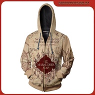 Harry Zipper Hoodie 3D Print Coat fashion Jacket