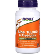 美國Now Foods 蘆薈10,000及益生菌 60粒素食膠囊