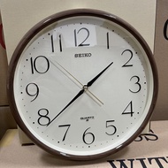 [Original] Seiko Clock QXA695B Brown Analog Quartz Simple Standard Wall Clock QXA695