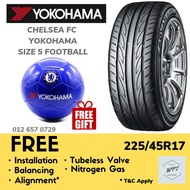 225/45R17 YOKOHAMA ADVAN FLEVA V701 (INSTALLATION)  NEW Tyre Tayar Tire Car Wheels RIM 17 INCH
