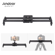 Andoer 40cm/ 15inch Carbon Fiber Camera Track Slider Video Stabilizer Rail with Mini Ballhead Phone