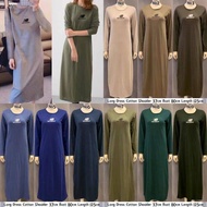Casual Muslimah Long Sleeve Long Dress Jubah Cotton Ready Stock Borong Murah