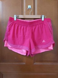 Adidas 女運動短褲 M 桃紅色