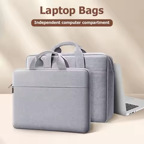 Ultra-Thin Laptop Sleeve Case with Shoulder Strap Portable Handbag for MacBook Lenovo HP Dell Asus S