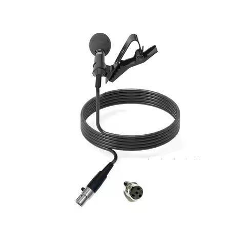 Omnidirectional Clip-On Lavalier Condenser Microphone For Shure TA4F AKG 3Pin Wireless BodyPack 3.5m
