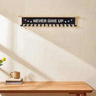 Medal Display Rack with Shelf Motivational Award Rack with Hooks Trophy Shelf with Hooks Easy to Ins