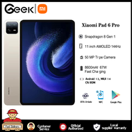 Xiaomi Mi Pad 6 Pro CN Rom 128GB 256GB 512GB Tablet Snapdragon Tablets 6 Pro 11'' 2.8K Screen 67W Ch