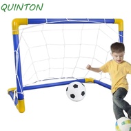 QUINTON Kids Soccer Goal, High-Strength Frame Removable Net Soccer Goal Post Net Set, with Inflatabl